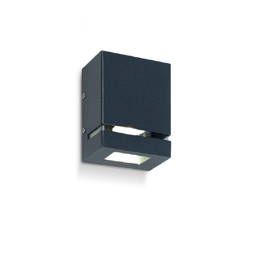 Aplique pared unidireccional aluminio gu10 negro